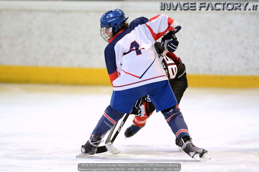 2014-10-11 Aosta-Hockey Milano Rossoblu U14 0302 Alessia Labruna